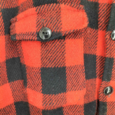 メルトン melton 60-70s ウール バッファローチェック 長袖 ネルシャツ メンズ